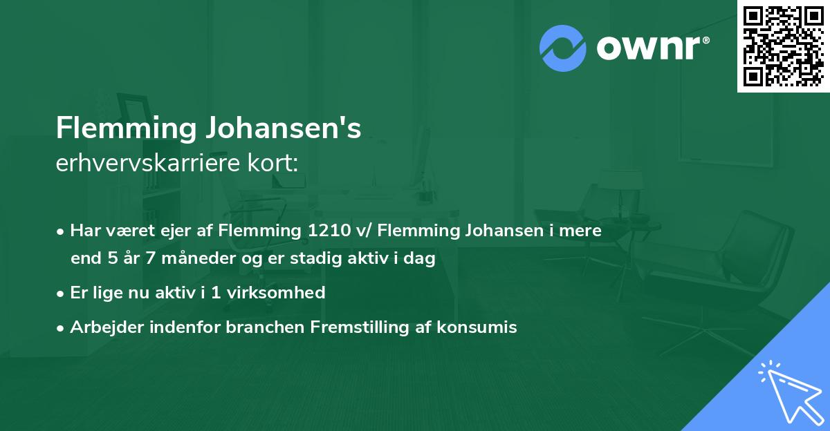 Flemming Johansen's erhvervskarriere kort