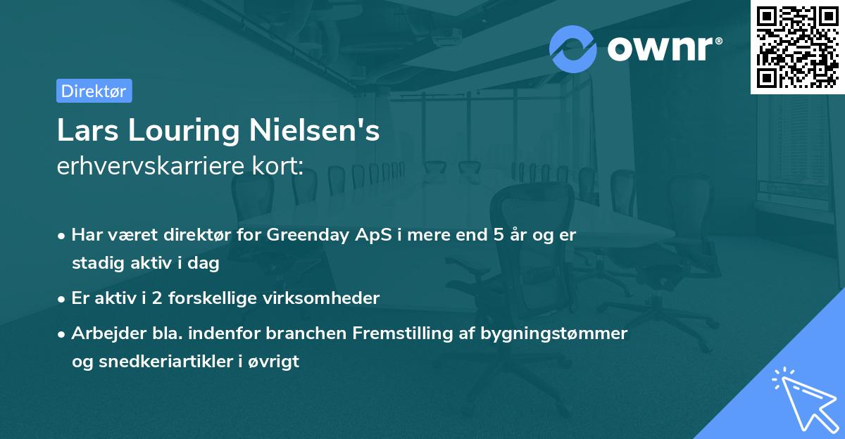 Lars Louring Nielsen's erhvervskarriere kort