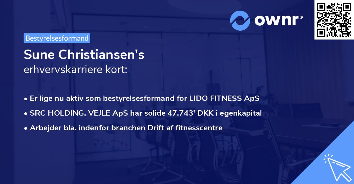Sune Christiansen's erhvervskarriere kort