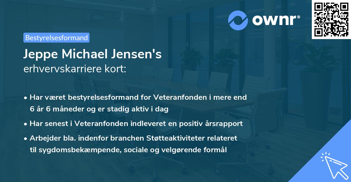 Jeppe Michael Jensen's erhvervskarriere kort