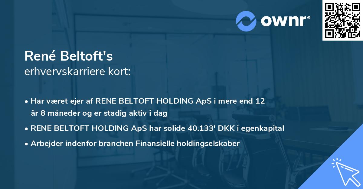 René Beltoft's erhvervskarriere kort