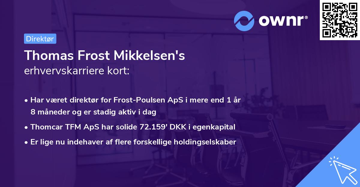 Thomas Frost Mikkelsen's erhvervskarriere kort