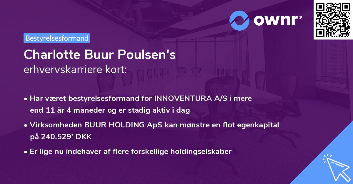 Charlotte Buur Poulsen's erhvervskarriere kort