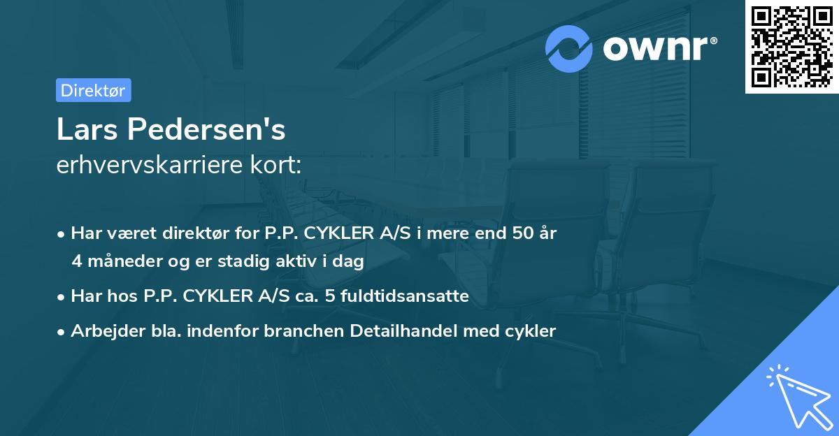 Lars Pedersen's erhvervskarriere kort