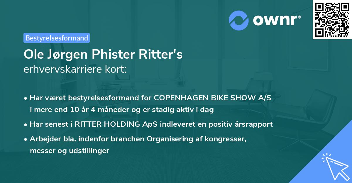 Ole Jørgen Phister Ritter's erhvervskarriere kort