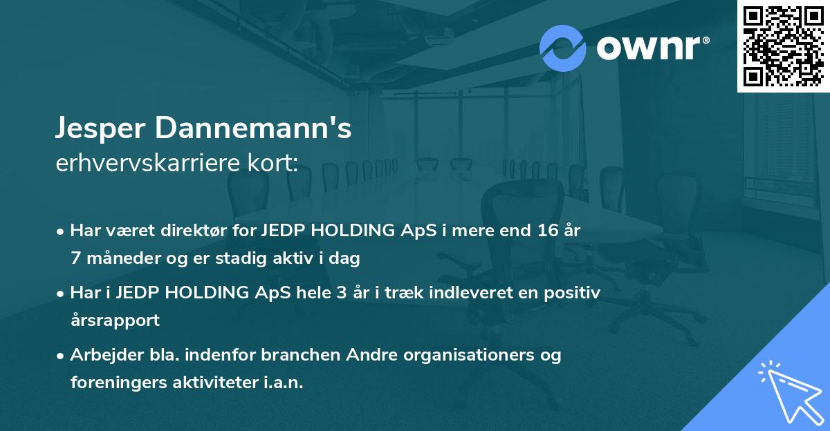 Jesper Dannemann's erhvervskarriere kort