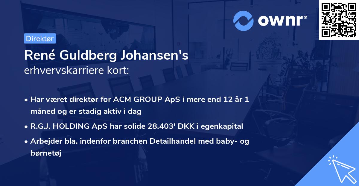 René Guldberg Johansen's erhvervskarriere kort