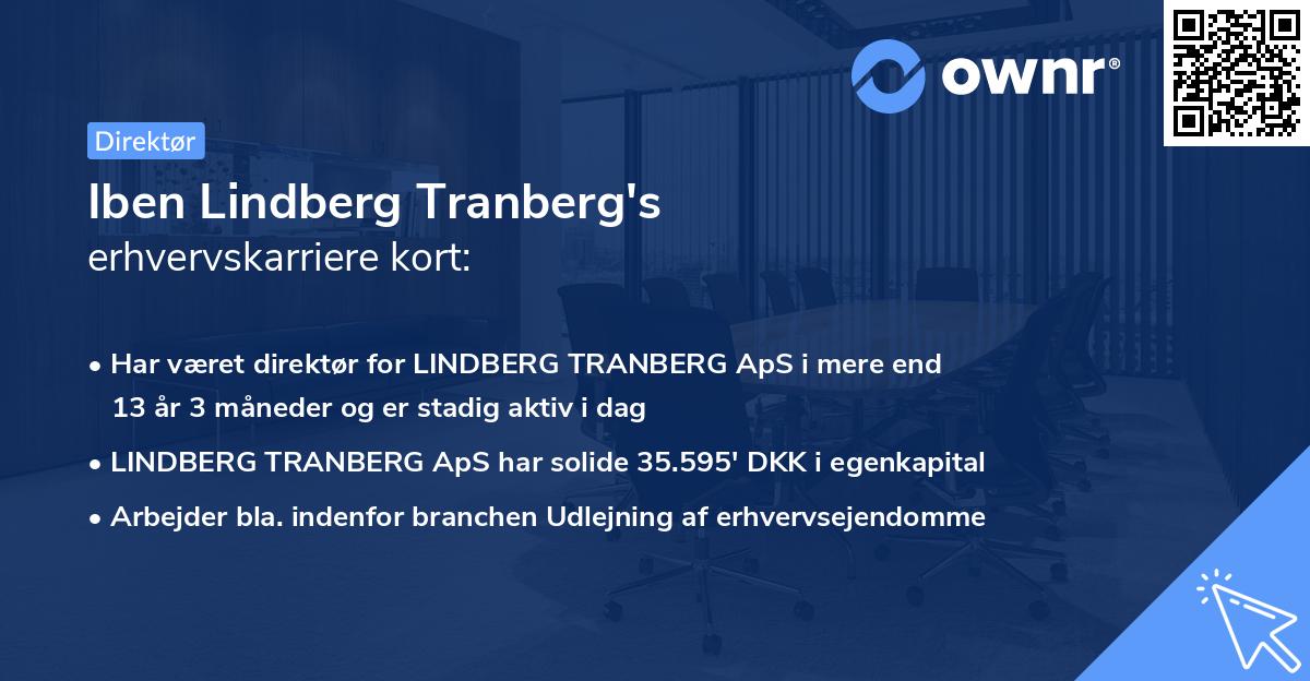 Iben Lindberg Tranberg's erhvervskarriere kort