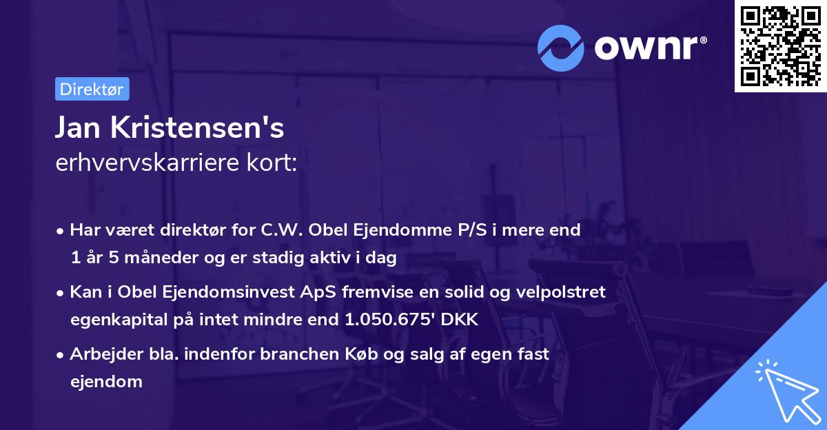 Jan Kristensen's erhvervskarriere kort