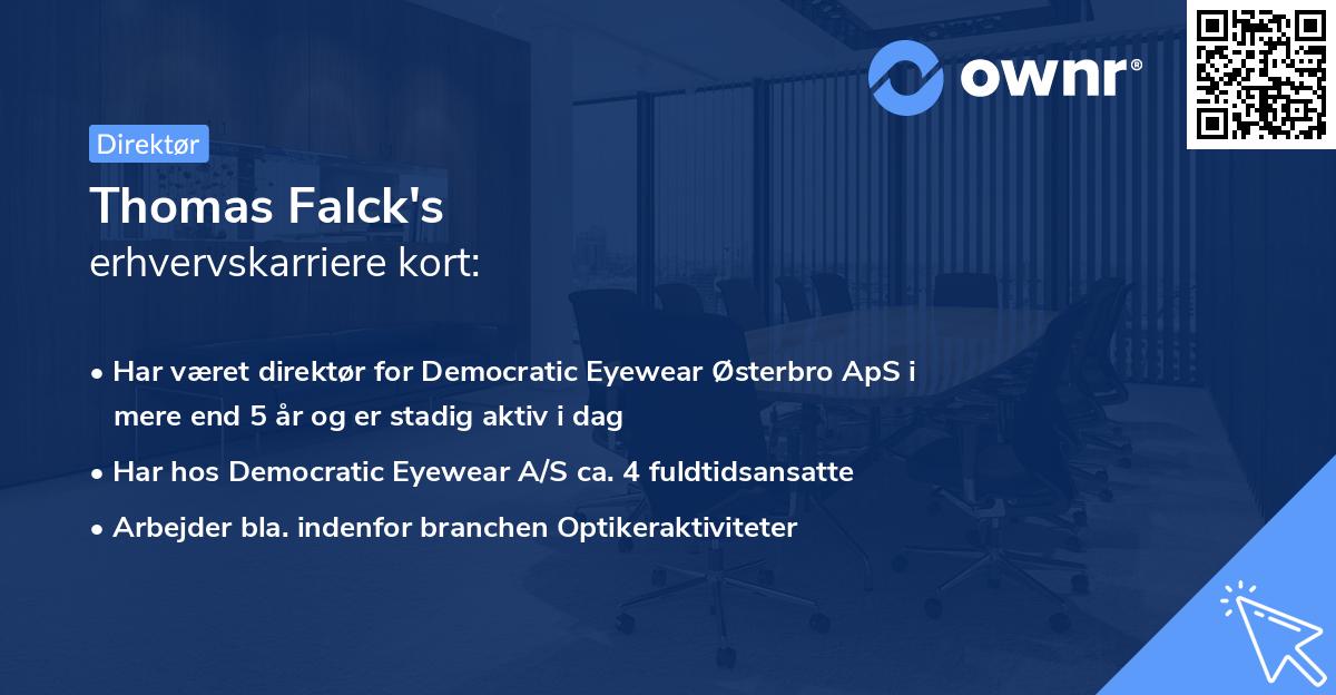 Thomas Falck's erhvervskarriere kort