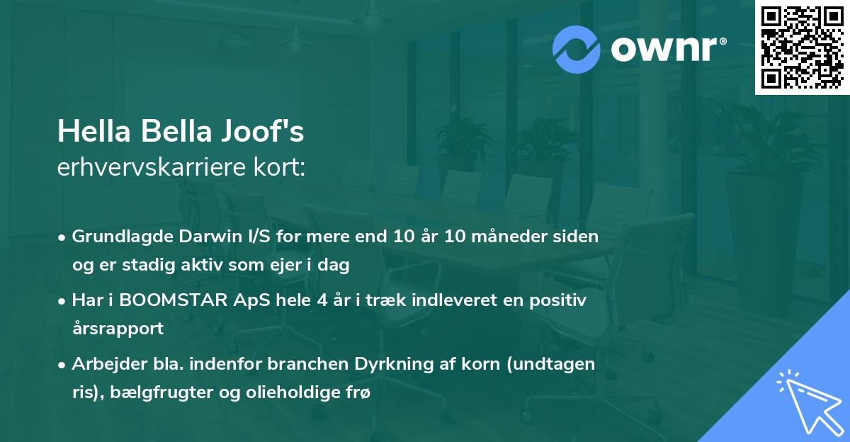 Hella Bella Joof's erhvervskarriere kort