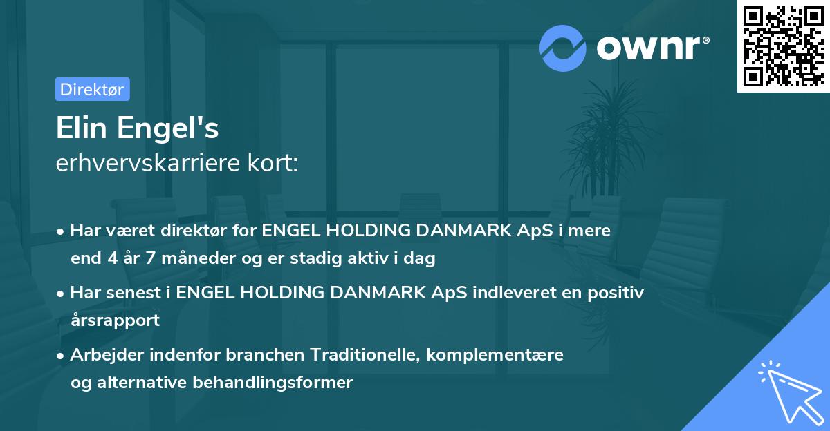 Elin Engel's erhvervskarriere kort