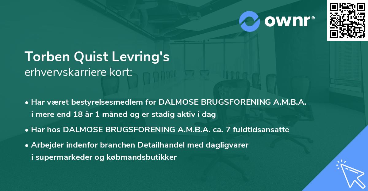 Torben Quist Levring's erhvervskarriere kort