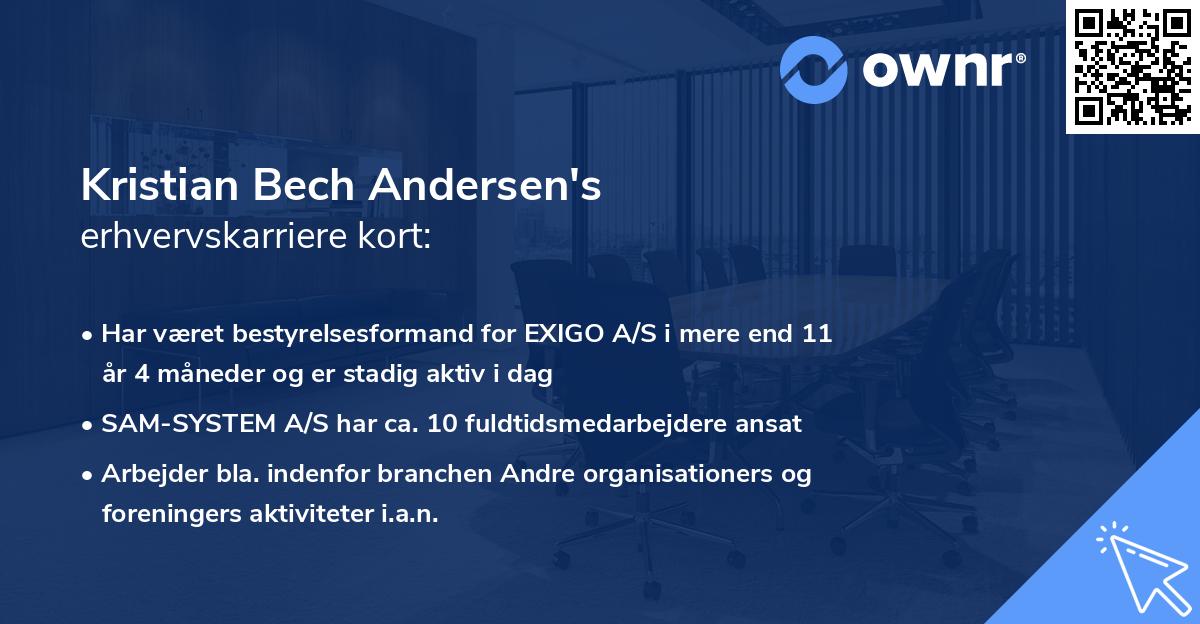 Kristian Bech Andersen's erhvervskarriere kort