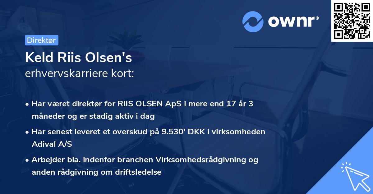 Keld Riis Olsen's erhvervskarriere kort