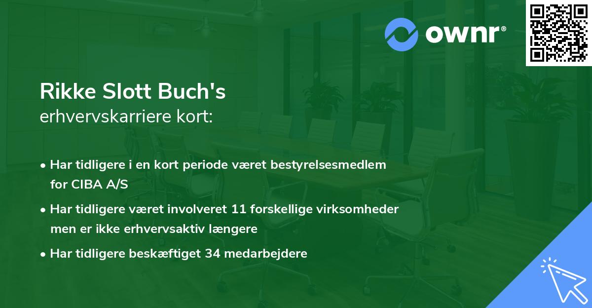 Rikke Slott Buch's erhvervskarriere kort