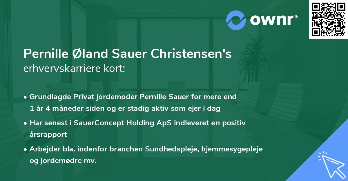 Pernille Øland Sauer Christensen's erhvervskarriere kort