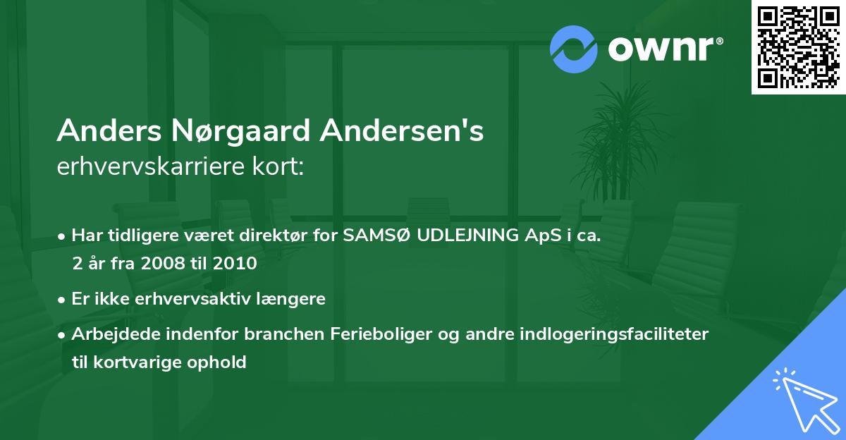 Anders Nørgaard Andersen's erhvervskarriere kort