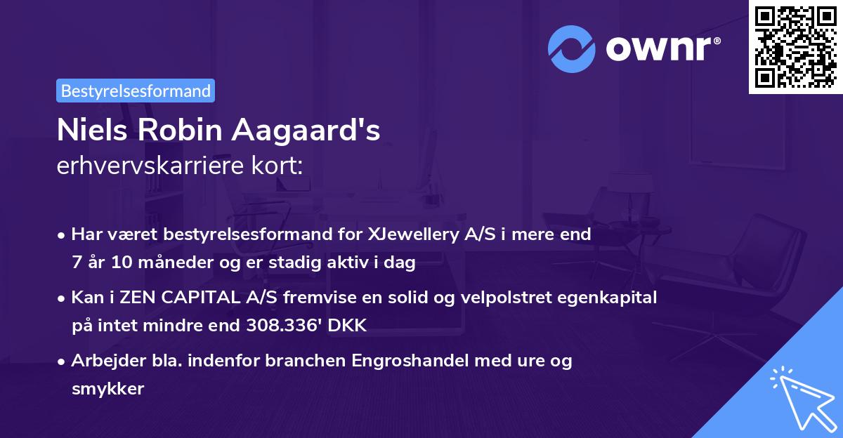 Niels Robin Aagaard's erhvervskarriere kort