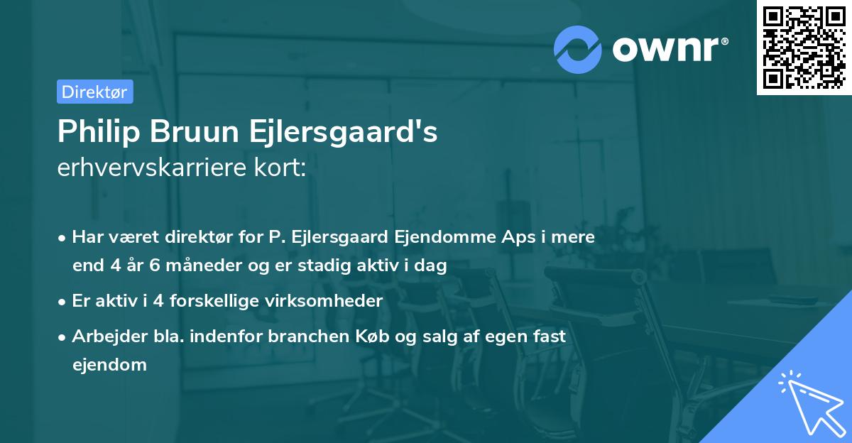 Philip Bruun Ejlersgaard's erhvervskarriere kort