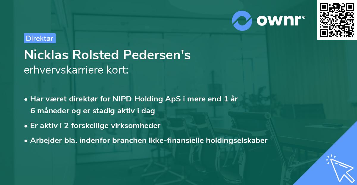 Nicklas Rolsted Pedersen's erhvervskarriere kort
