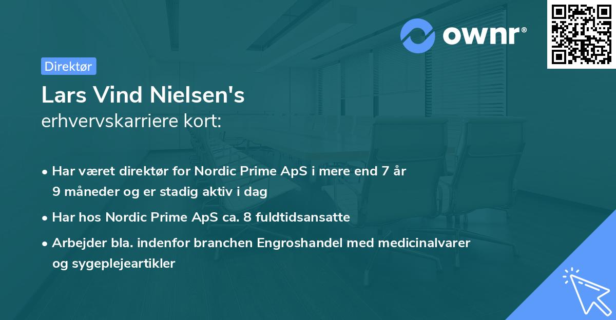 Lars Vind Nielsen's erhvervskarriere kort