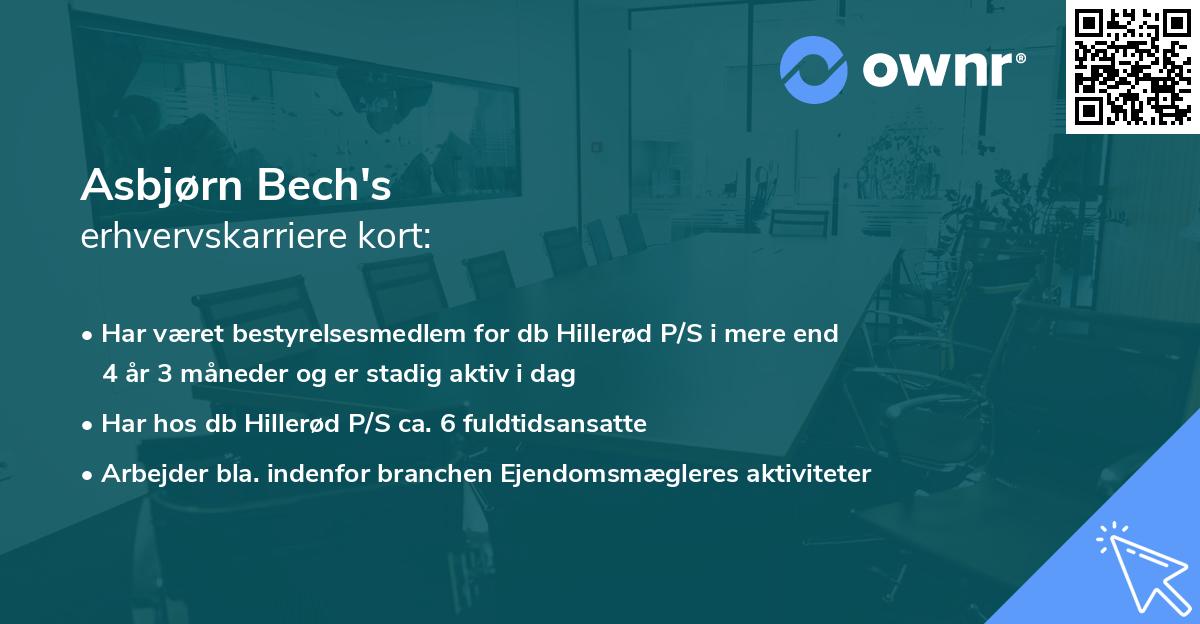 Asbjørn Bech's erhvervskarriere kort