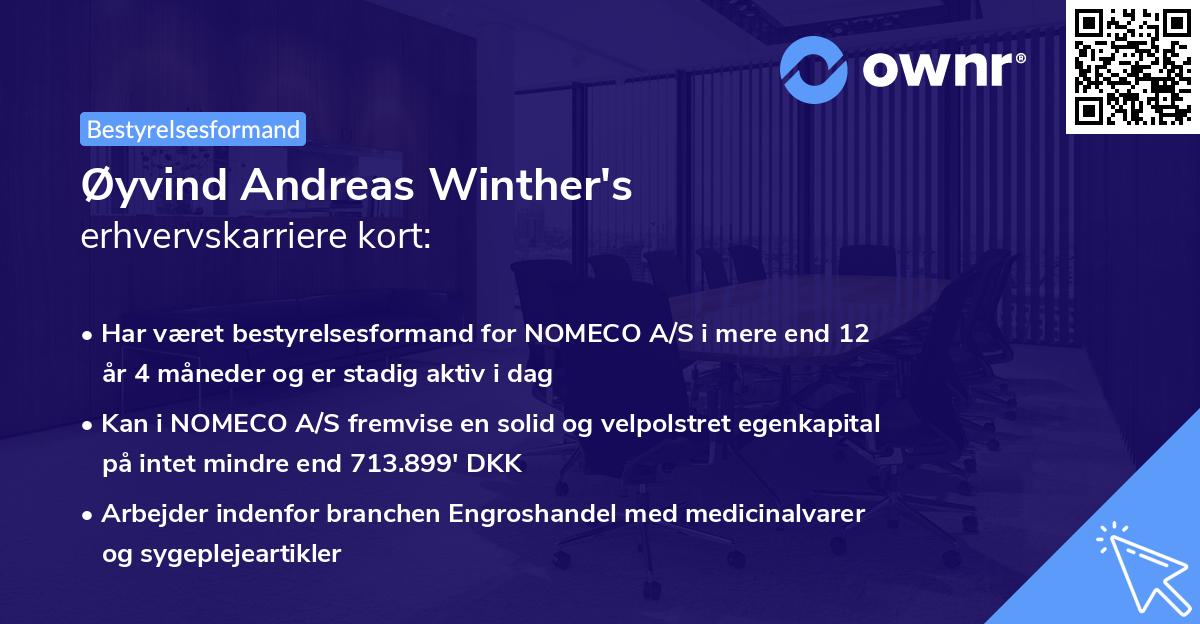 Øyvind Andreas Winther's erhvervskarriere kort