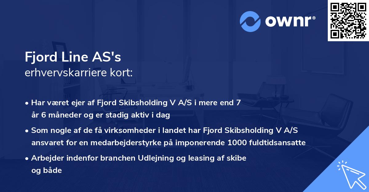 Fjord Line AS's erhvervskarriere kort