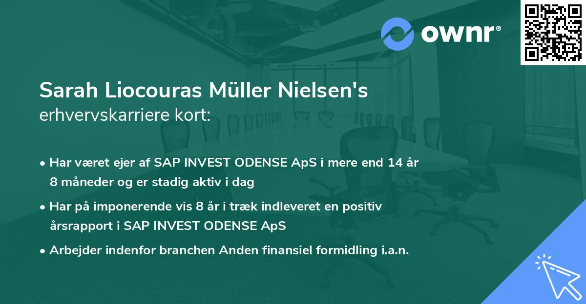 Sarah Liocouras Müller Nielsen's erhvervskarriere kort