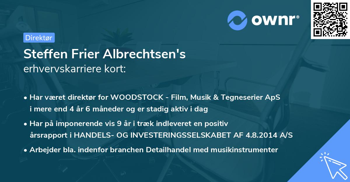 Steffen Frier Albrechtsen's erhvervskarriere kort