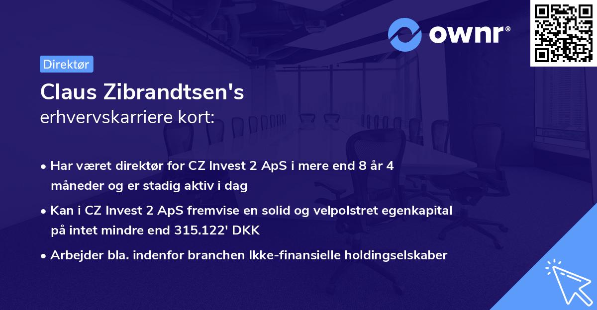 Claus Zibrandtsen's erhvervskarriere kort