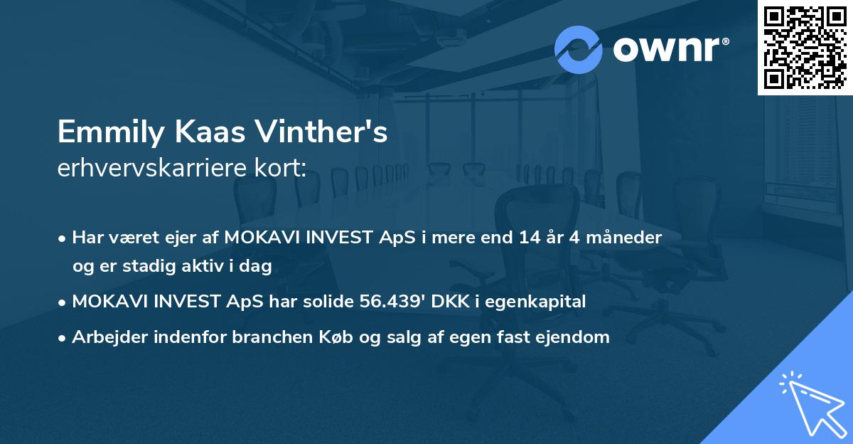 Emmily Kaas Vinther's erhvervskarriere kort
