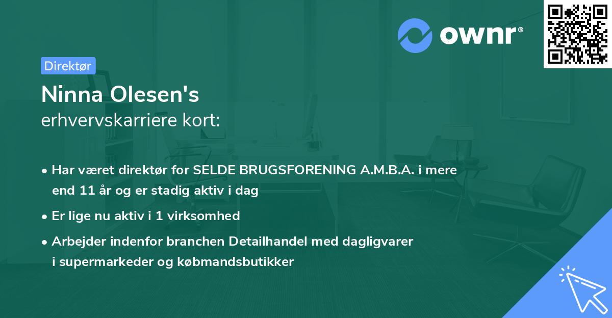 Ninna Olesen's erhvervskarriere kort