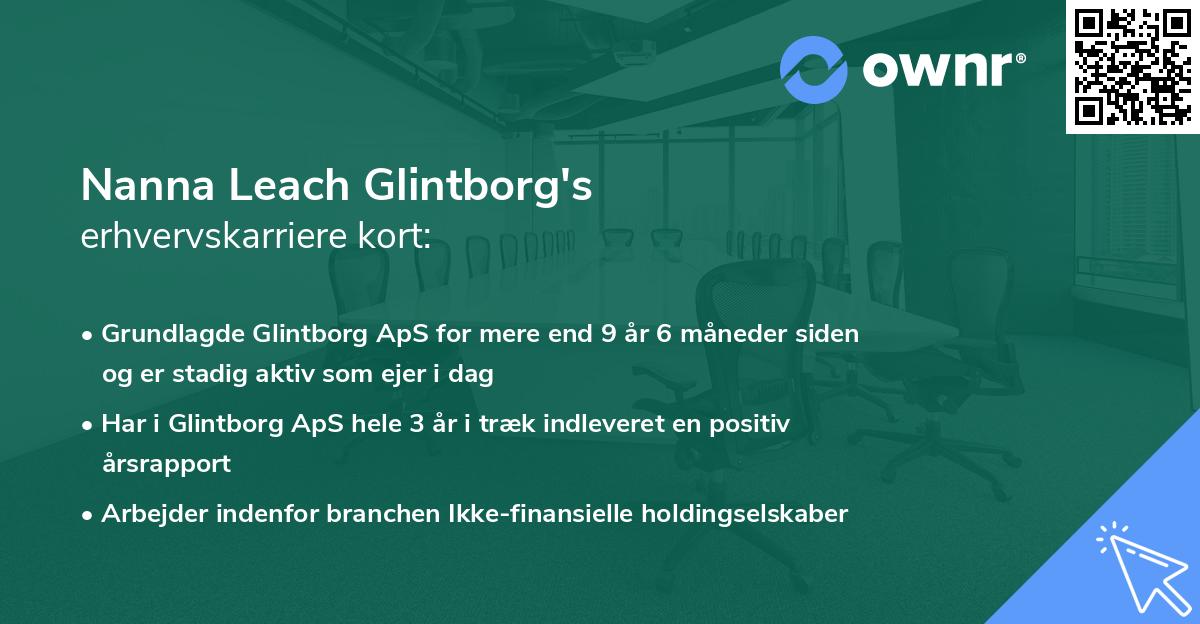 Nanna Leach Glintborg's erhvervskarriere kort