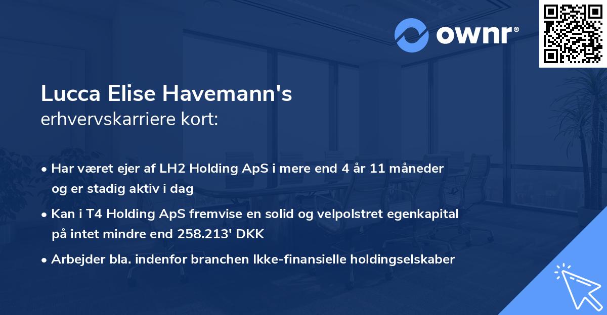 Lucca Elise Havemann's erhvervskarriere kort