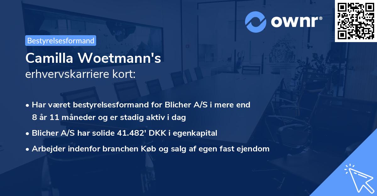 Camilla Woetmann's erhvervskarriere kort