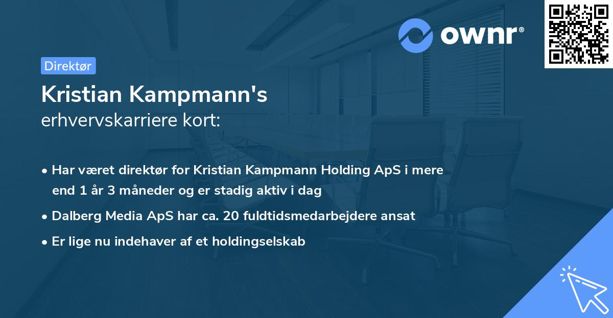 Kristian Kampmann's erhvervskarriere kort