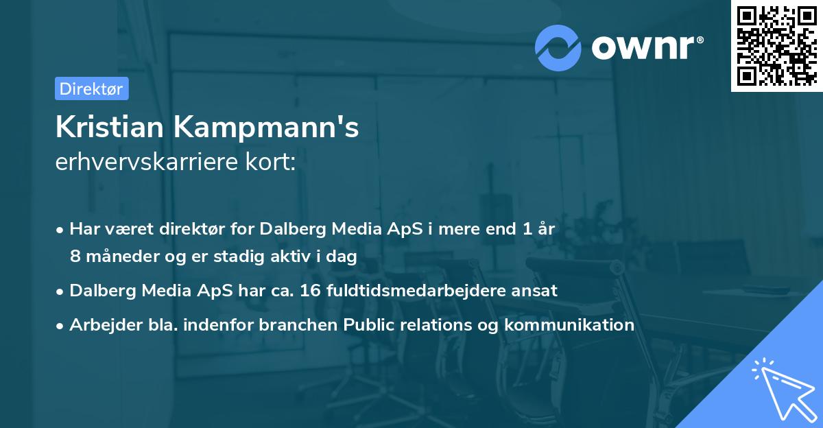 Kristian Kampmann's erhvervskarriere kort