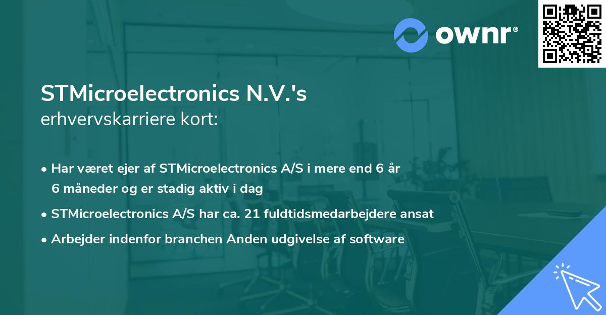 STMicroelectronics N.V.'s erhvervskarriere kort