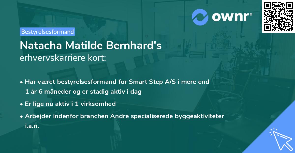 Natacha Matilde Bernhard's erhvervskarriere kort