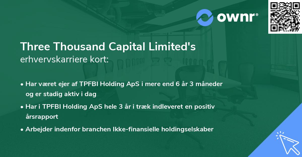 Three Thousand Capital Limited's erhvervskarriere kort