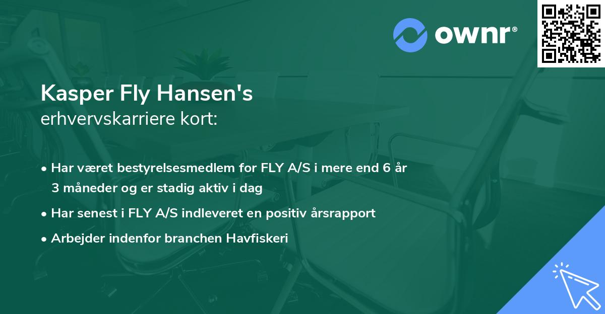 Kasper Fly Hansen's erhvervskarriere kort