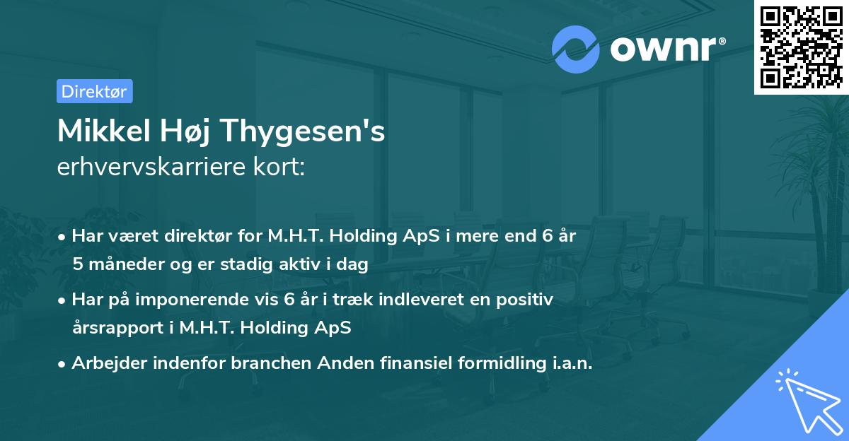 Mikkel Høj Thygesen's erhvervskarriere kort