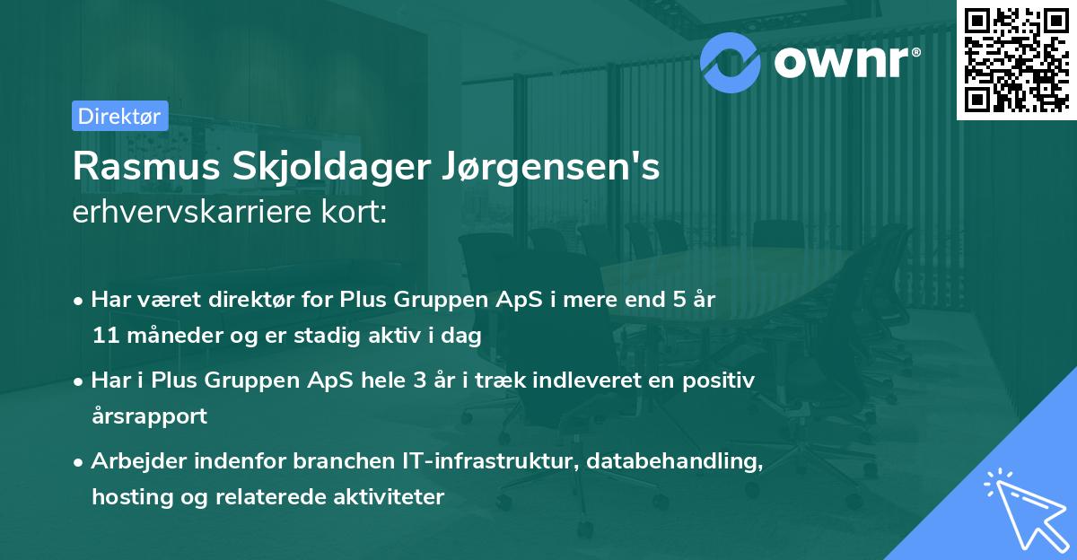 Rasmus Skjoldager Jørgensen's erhvervskarriere kort