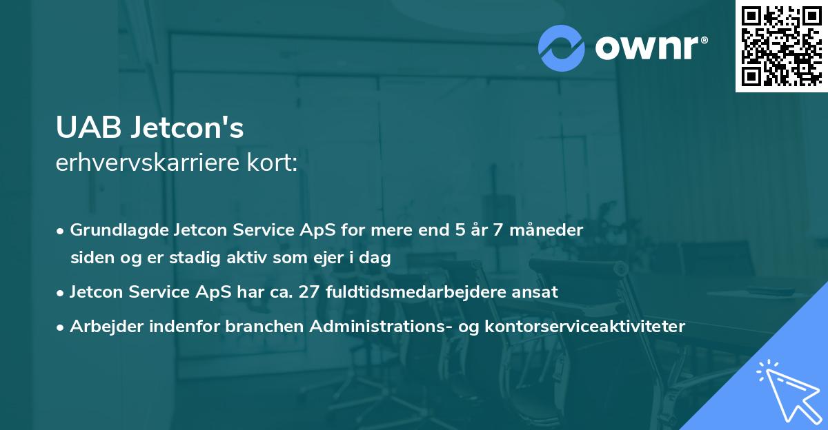 UAB Jetcon's erhvervskarriere kort