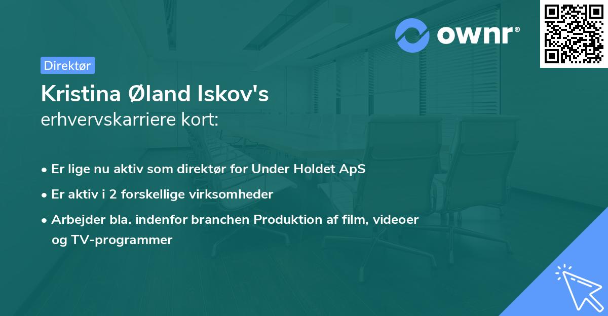 Kristina Øland Iskov's erhvervskarriere kort