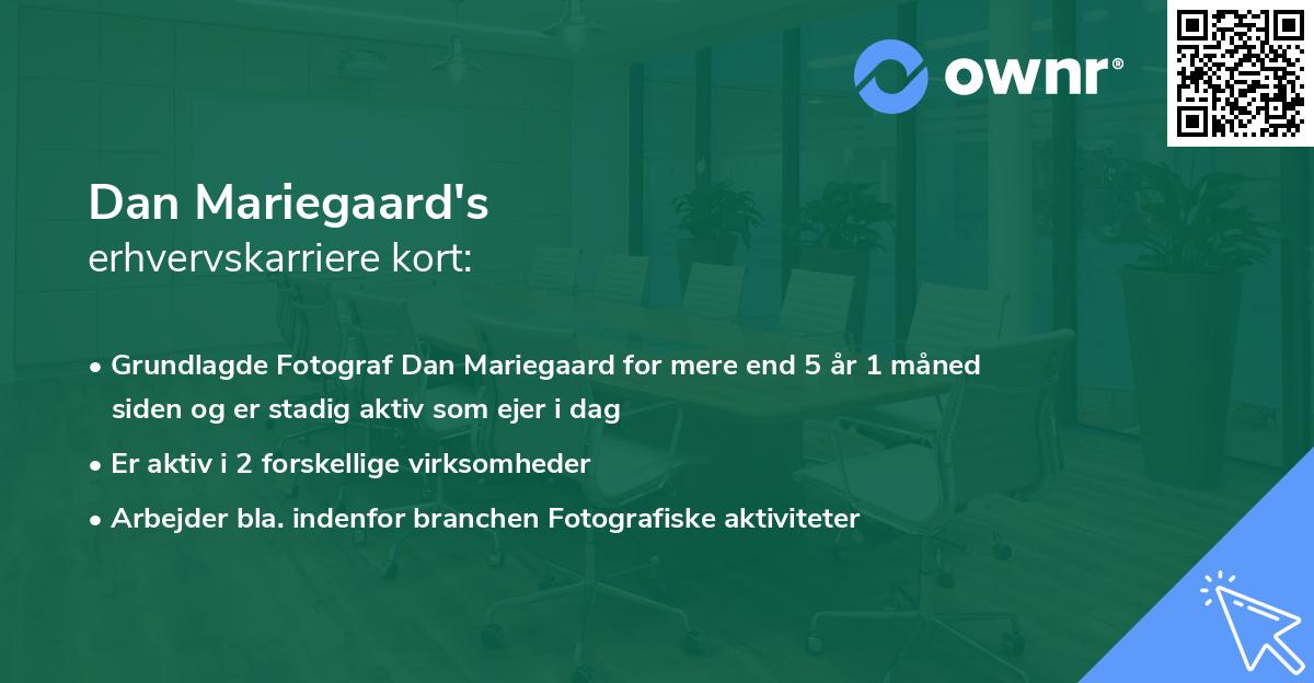 Dan Mariegaard's erhvervskarriere kort