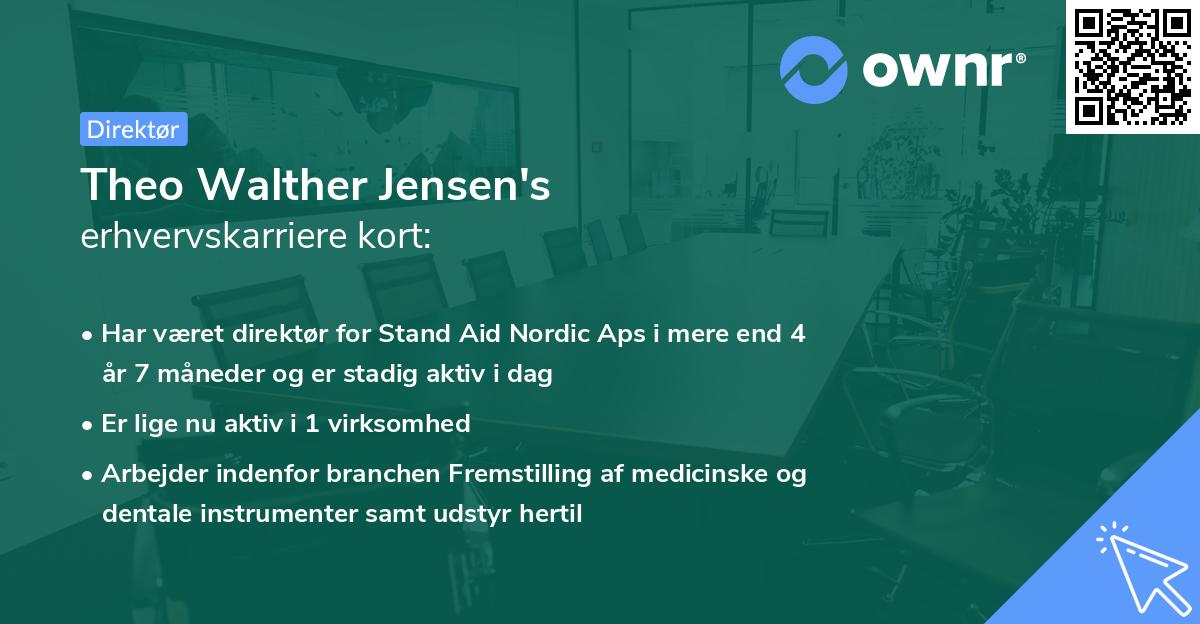 Theo Walther Jensen's erhvervskarriere kort