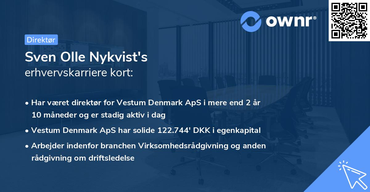 Sven Olle Nykvist's erhvervskarriere kort